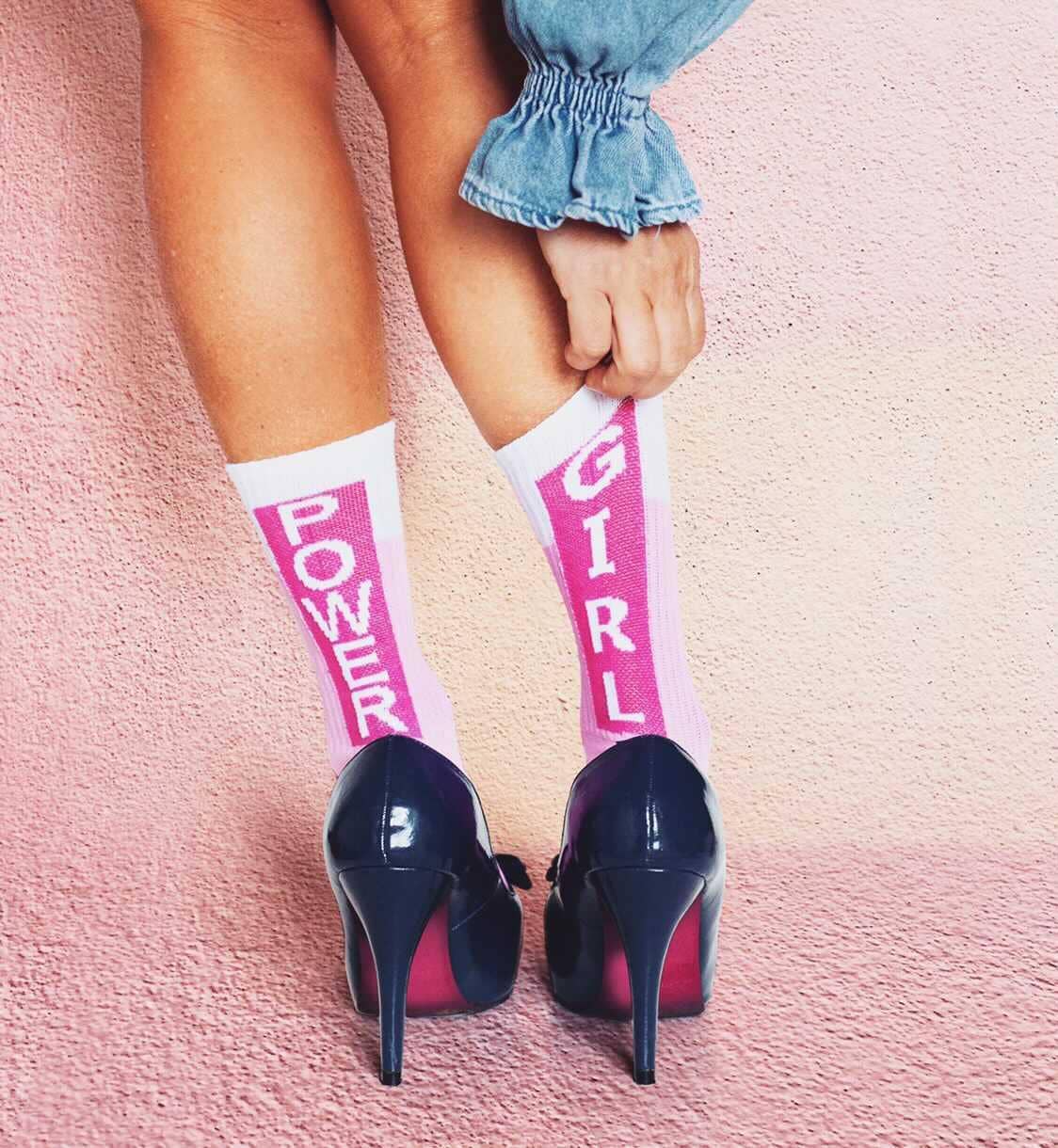 MEIAS GIRL POWER ROSA