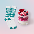 Kit Girl Power — Meias Girl Power Azul + Vela Frutos Vermelhos Grande
