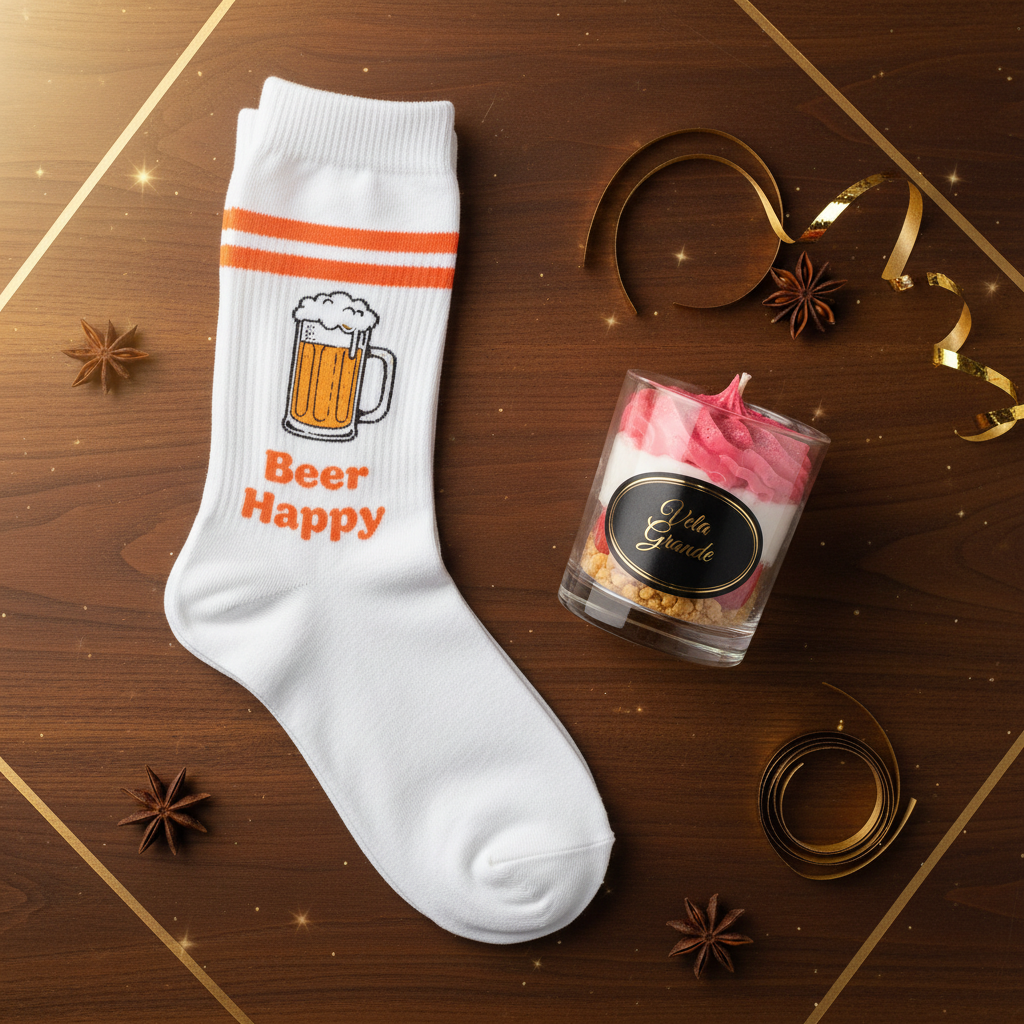 Kit Beer Happy + Vela Morango Silvestre Grande